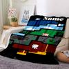 Custom Name Minecraft Adventure Quest Blanket for Couch & Bed, Plush Cozy Fuzzy Blanket Super Soft & Warm Blankets for Fall and Winter. 0908442