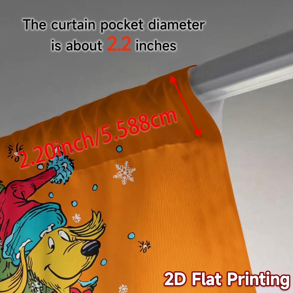 Minimalist Flat Printing Jit Curtains Without Rod Festivepuptree Chic Polyester Easy Install Room Set Of 2 Made