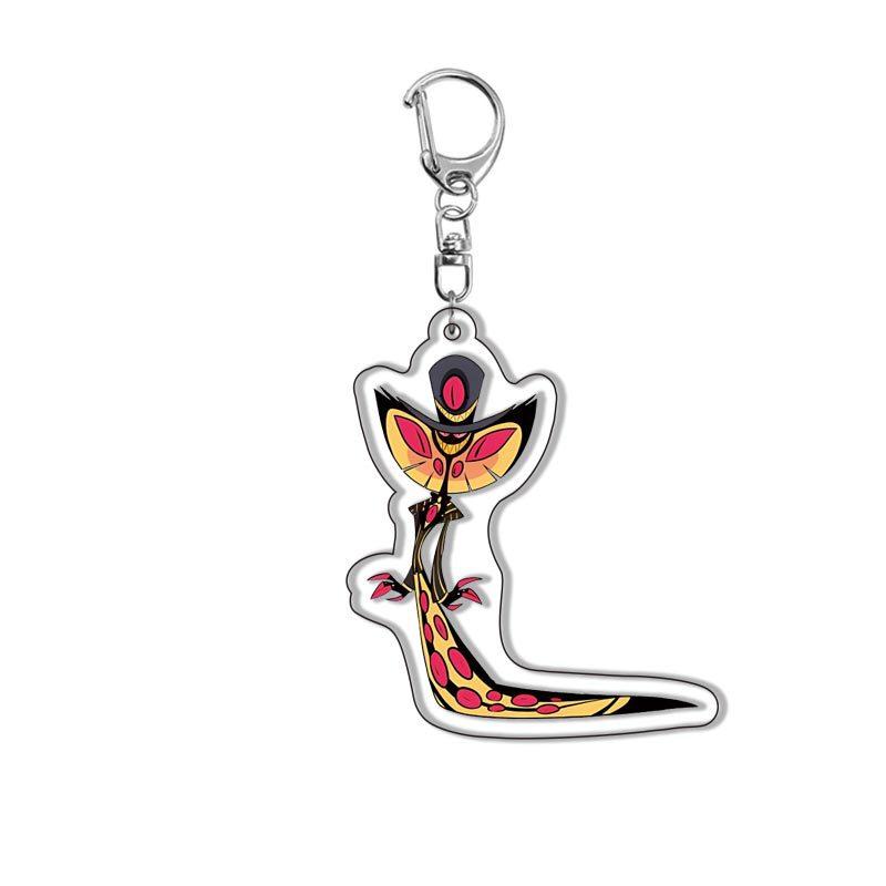 

H-Hazbin Hotel Acrylic Keychain Anime Vaggie Alastor Keyring Cartoon Backpack Pendant Lucifer Angeldust Key Chain Fans Gifts