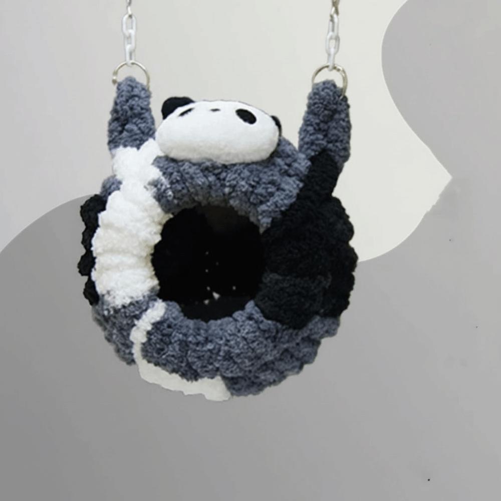 Bird Warm Bird Nest Comfortable Thickened Bird Cage Bed Cartoon Panda Bird Cage Swing Winter
