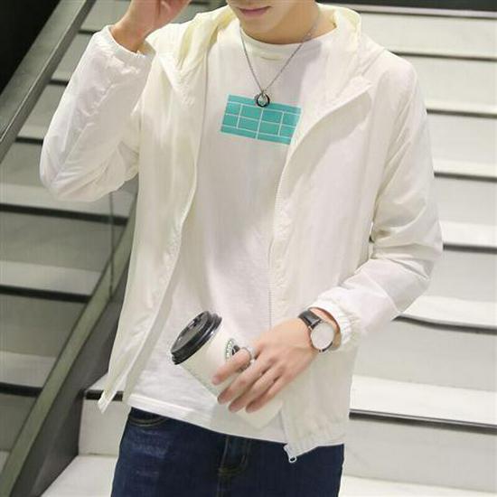 2023 Men's Ultra-Thin Sun Protection Jacket - Transparent, Versatile Beach and Student Wear