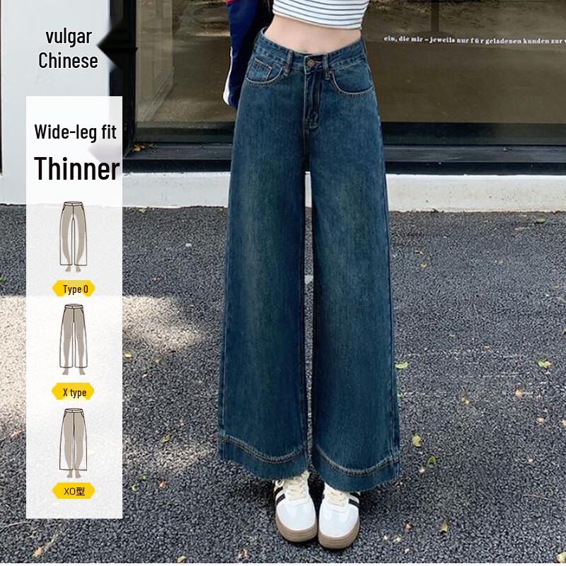 

Women s High-Waisted Retro Wide-Leg Denim Jeans XL