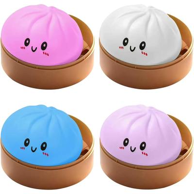 Dumpling Squishy Toys, 4Pcs Mystery Squishy Dumpling Toy, Dumplings Fidget Sensory Toys Anxiety Relief, Cute Squishies Dumplings Stress Balls