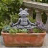 Ornamento per cortile resistente alle intemperie, Statuetta animale da meditazione, Statua Zen in resina, Decorazione da giardino seduta per alleviare lo stress, Scultura per gatto/cane/rana