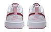 Nike Court Borough 2 Low 2 Leder Freizeit Abriebfest Unterstützung Niedrig geschnitten Kinder Skateschuhe Weiß Rot Rosa BQ5448-120