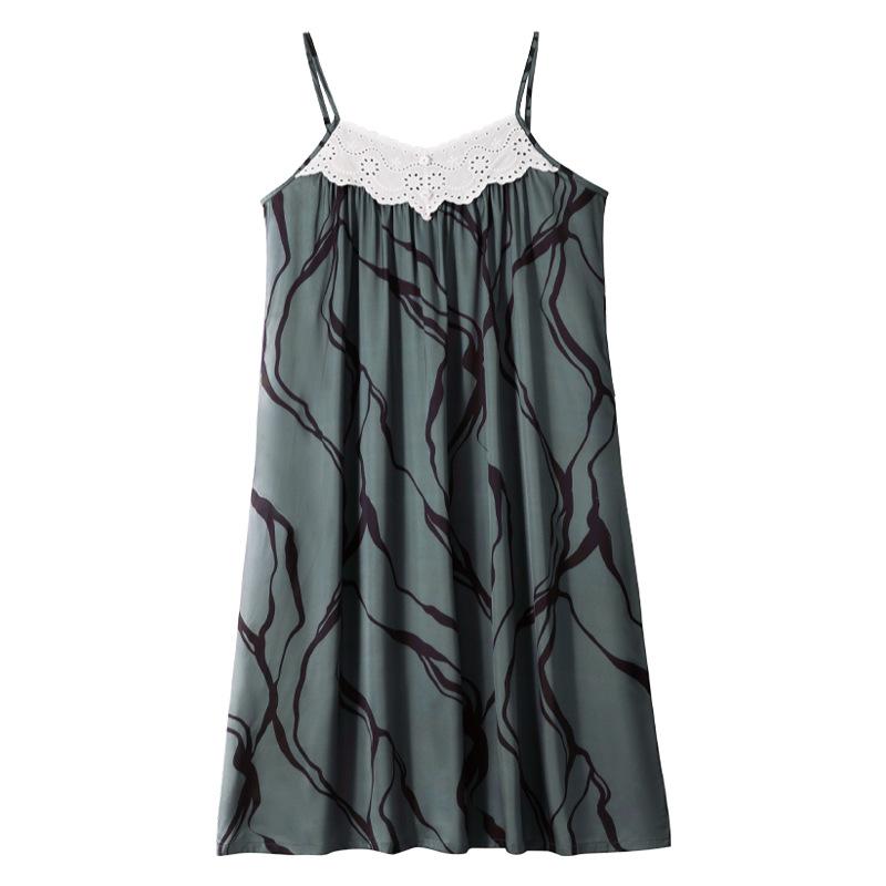 Pajamas summer women's 1011 new ice silk pajamas women's suspenders sexy summer thin high-end loungewear