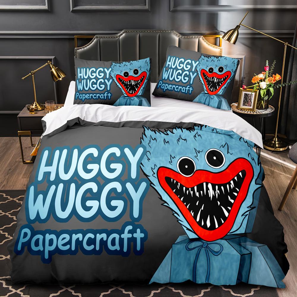 Poppy Playtime Digitálna potlač 3D Trojrozmerná Trojdielna súprava obliečka na prikrývku a obliečka na vankúš typu krevety