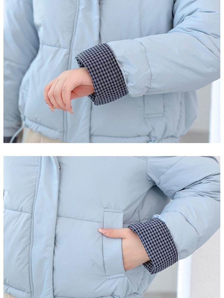 Women's Short Winter Jacket Warm Hooded Loose Cotton-Padded