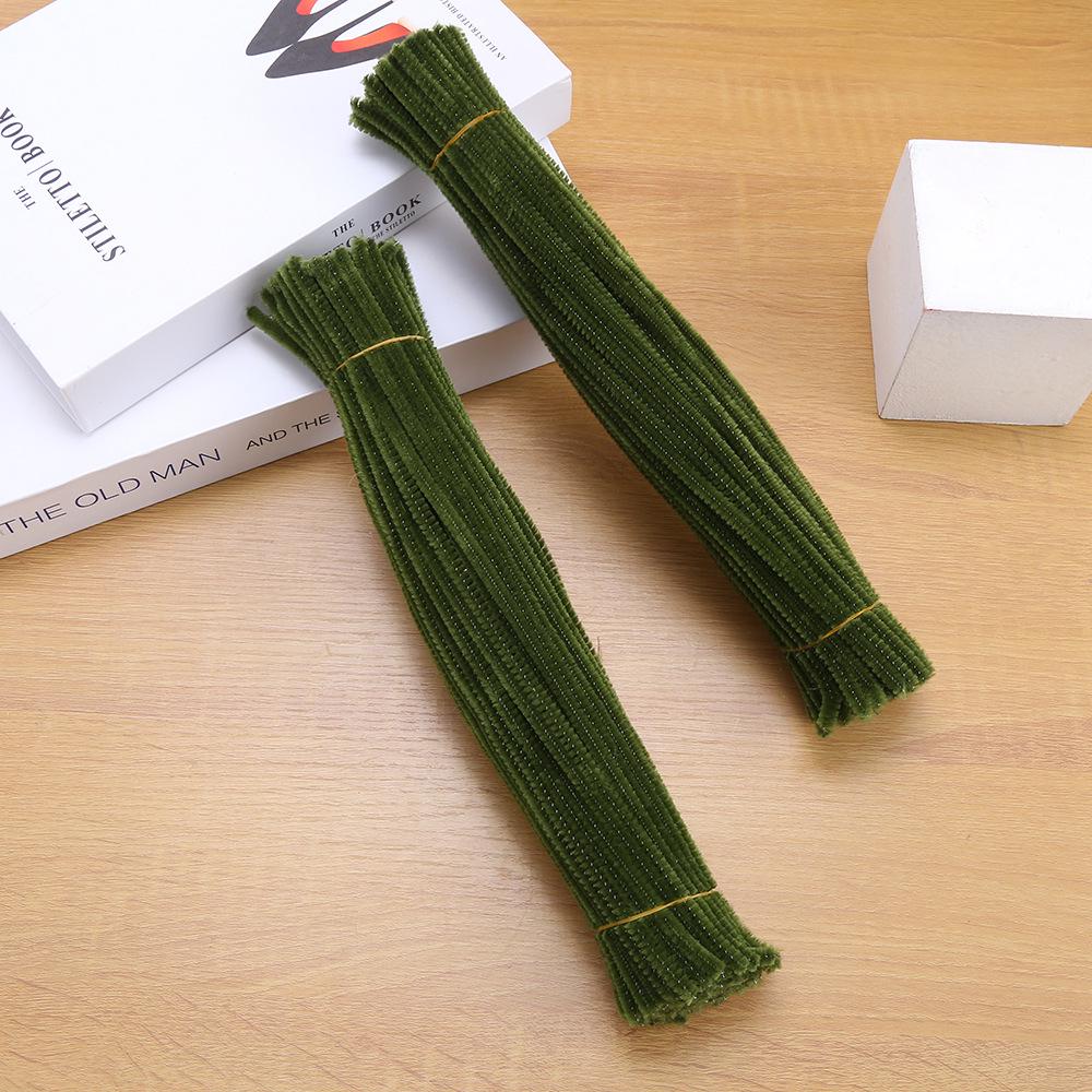 Chenille Stems Twist Sticks DIY Craft Pack for Kids - Solid Color Plush Strips