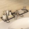 Water Drainage Bathroom Storage Rack Carbon Steel Sink Drying Rack Cosmetics Organizer  Bathroom
