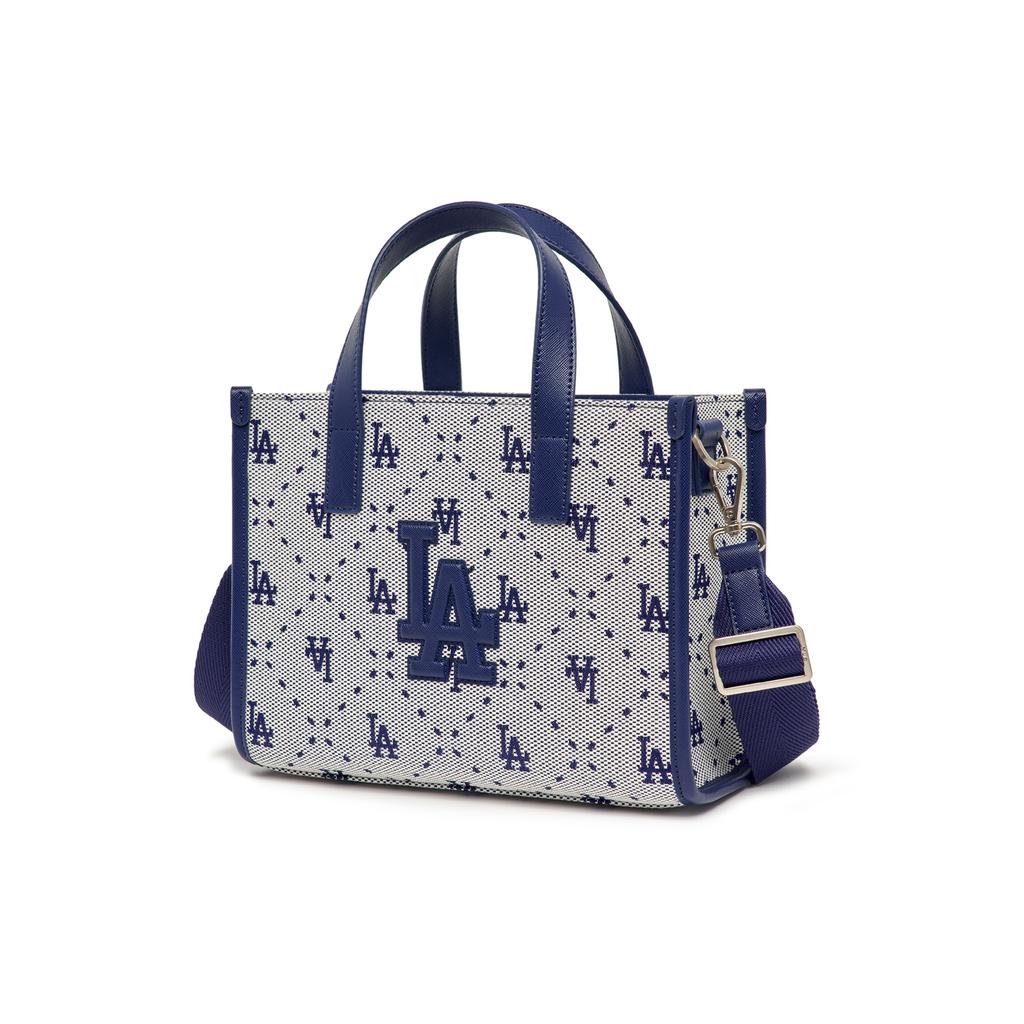 New MLB Artificial Leather Tote Bag Shopping Bag Handbag Crossbody Bag Shoulder Bag Small Size Women's Blue 3AORS013N-07NYL