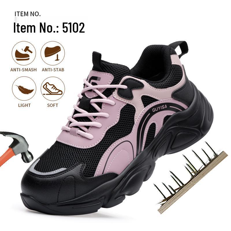 Fleece-Lined Safety Shoes: Lightweight, Anti-Smash, Anti-Puncture, Kevlar Sole for Long Standing Comfort