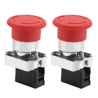 2 STÜCK Rotes Schild Not-Aus-Schalterknopf 22MM XB5