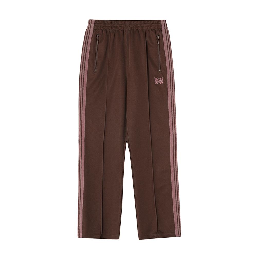 NeedleS Men S Long trouSerS Poly Smooth StrAight TrAck pAntS Rw316 A Brown RW316 A-Brown (XS)