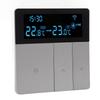 Digital Thermostat Large LCD Display Programmable Grey Thermostat with 3 Meters Sensing Cable