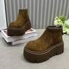 Fashion Platform Women Ankle Boots Flats Fashion Shoes Winter Designer Women Casual 2025 New Dress Cozy Goth Brand Chelsea Botas Mujer