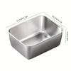 2/4Pcs Fresh-Keeping Box Stainless Steel Rectangular Food Storage Pan with Lid Commercial Dish Tray Freshing Lunch Box Container