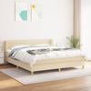 Vidaxl Continental Bed with Mattress, Cream, Fabric, 160X200 Cm