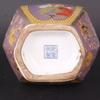 26cm/Jingdezhen Ceramic Hexagonal Vase Antique Enamel Porcelain Antique Entrance Vase