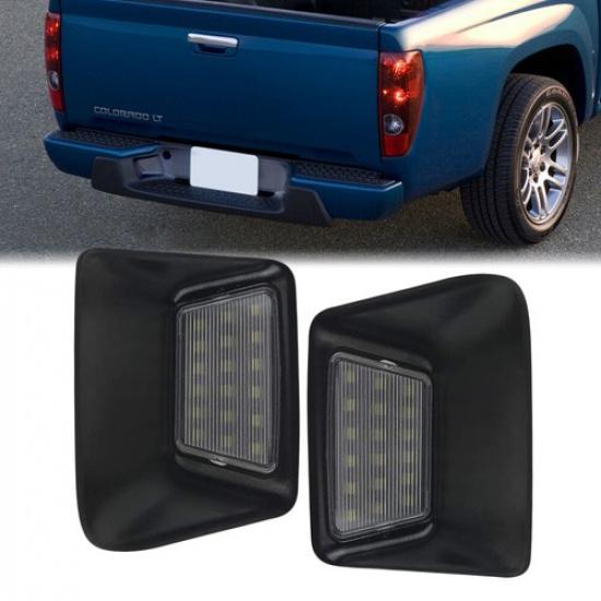 White LED License Plate Lights Tag Lamps For 2004-2012 Chevy Colorado GMC Canyon