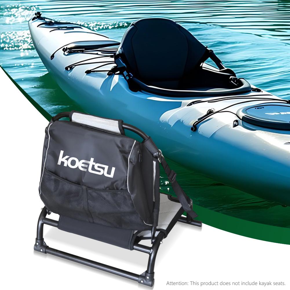 Kayak Seat Back Storage Bag with Straps Kayak Chair Bag Large Capacity Kayaking Bag with Mesh Pouch for Outdoors Kayak Chair