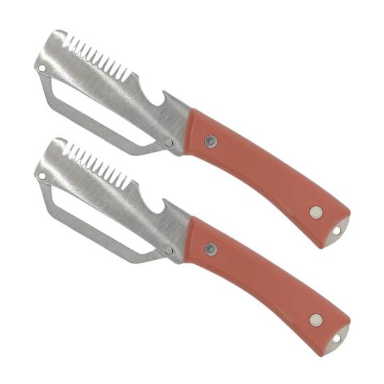 Stainless Steel Vegetable Peeler with Handle, Multi-Function Fruit Potato Peeler, 2-in-1 Bottle Opener, Ergonomic Rust-Proof Essential Kitchen Tool