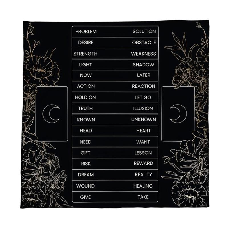 

Tarots Reading Velvets Mats Intricate Artwork Colorfast Material Easyly Maintenance for Soft Fabric Multiple Size A 50x50cm