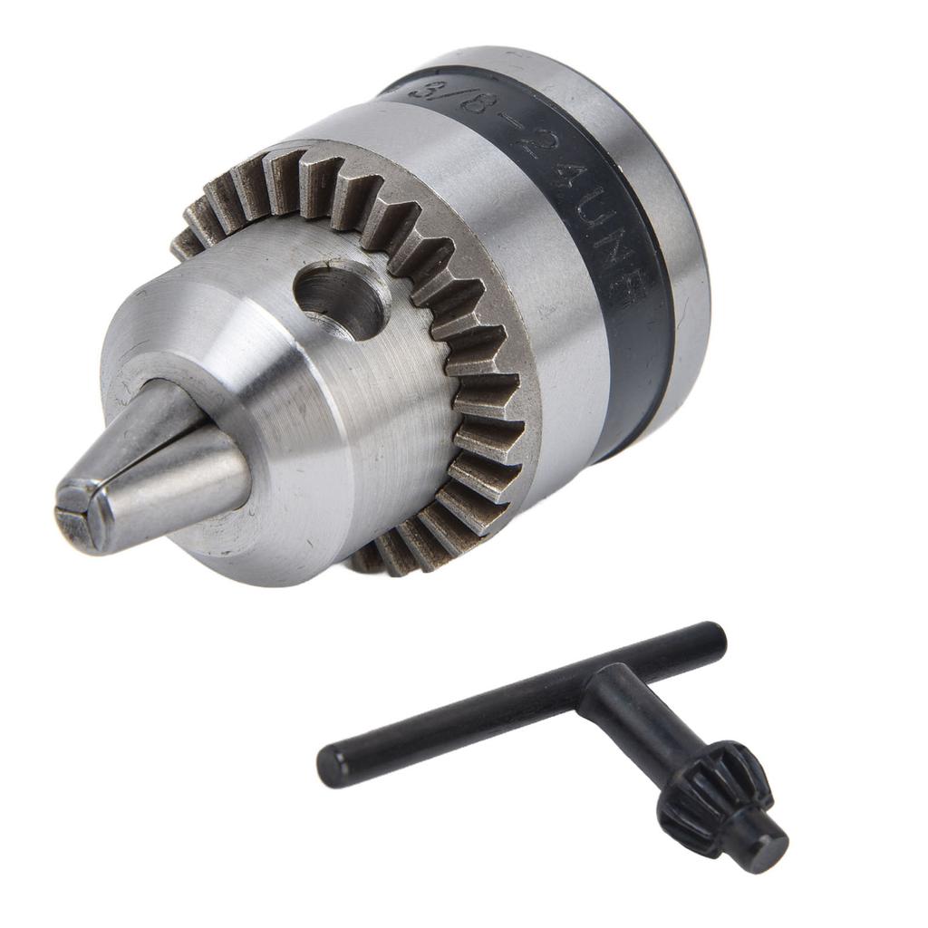 Konverteringschuck i rustfritt stål, nøkkelfri, 3-kjevs gjengechucker, 38?24UNF 0,6?6mm