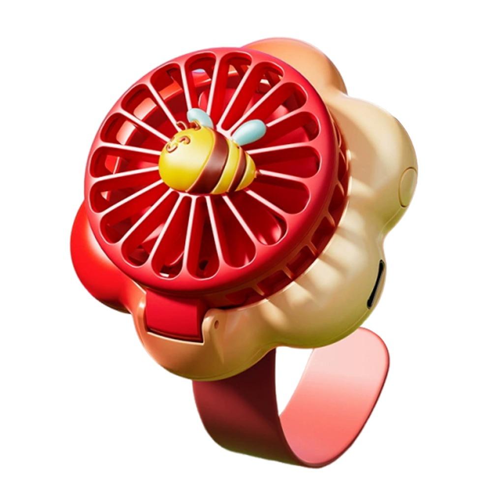 3 Wind Speeds Watch Fan Gradient Flowers USB Rechargeable Fan 2025 Handheld Fan Toy