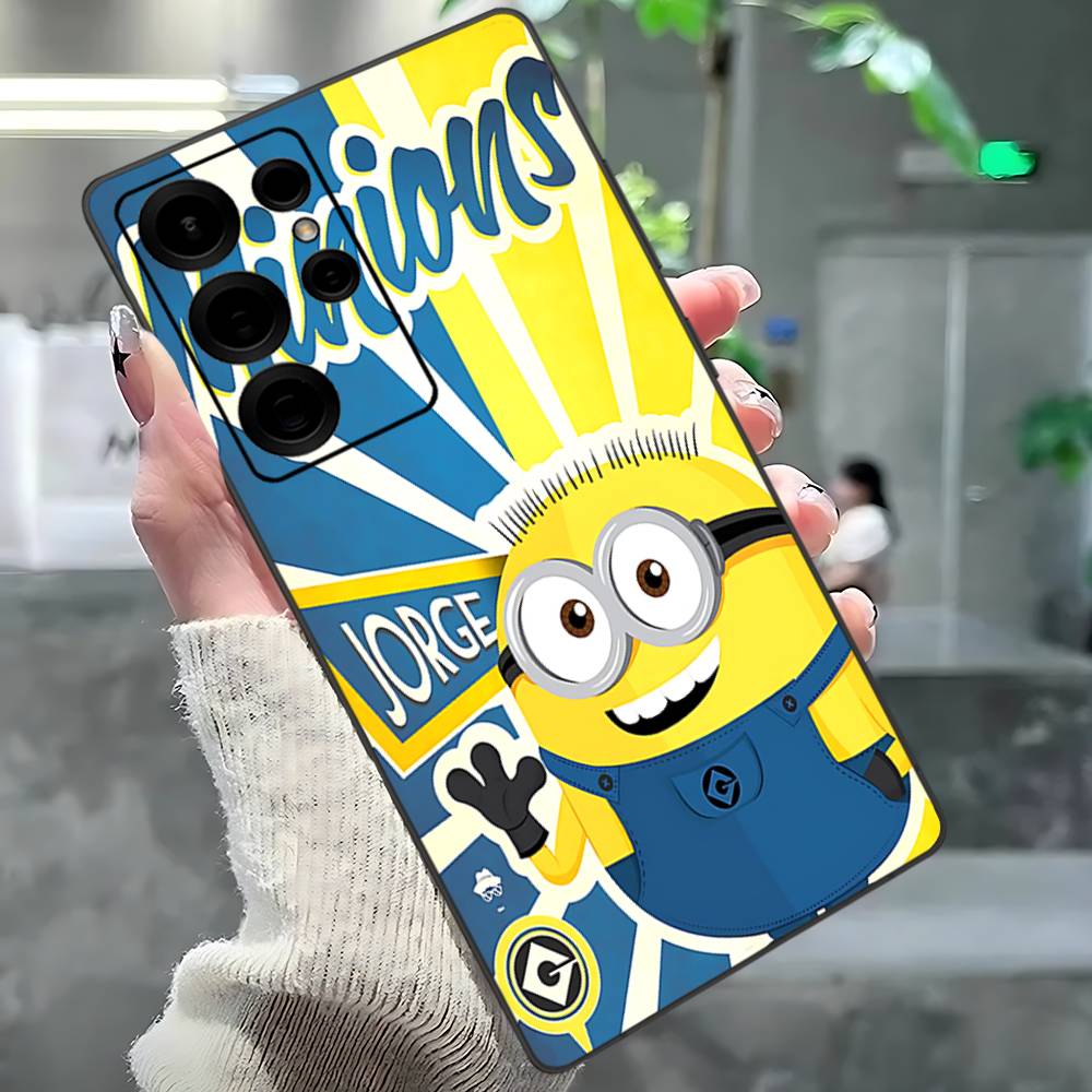 

Cartoon Anime Yellow M-Minions Phone Case For Samsung S 24 Fe 25 Ultra Plus 20 Lite 21 30 22 23 24 22 Ultra 5G Fundas Samsung S24 Plus