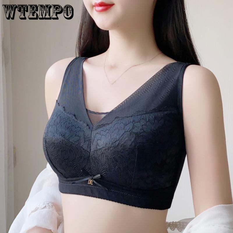 

Stainless Steel Bra Women s Collection Accessory Breast Anti Sagging Adjustable Bra Plus Size Thin Bra 34/75C чорний