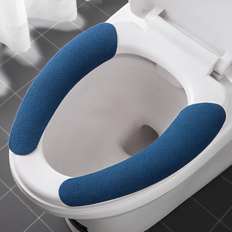 Universal Toilet Seat Cover Soft Cartoon WC Paste Toilet Sticky Seat Pad Washable Bathroom Warmer Seat Lid Cover Pad Cushion