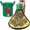 Sac de Rangement Pliable en Feutre pour Jouets Détachable Anti-poussière Grand Tapis de Jeu pour Enfants avec Blocs de Construction Mignon Organisateur de Placard Animaux Sacs Ziplock