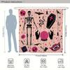 1/4Pcs Halloween Decoration Pink Fashion Skull Pattern Shower Curtain Bathroom Decor Halloween Decoration Indoor Shower Curtain
