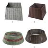 Functional Wicker Christmas Tree Skirt Festival Christmas Tree Stand Skirt Durable Tree Cover for Seasonal Decorations