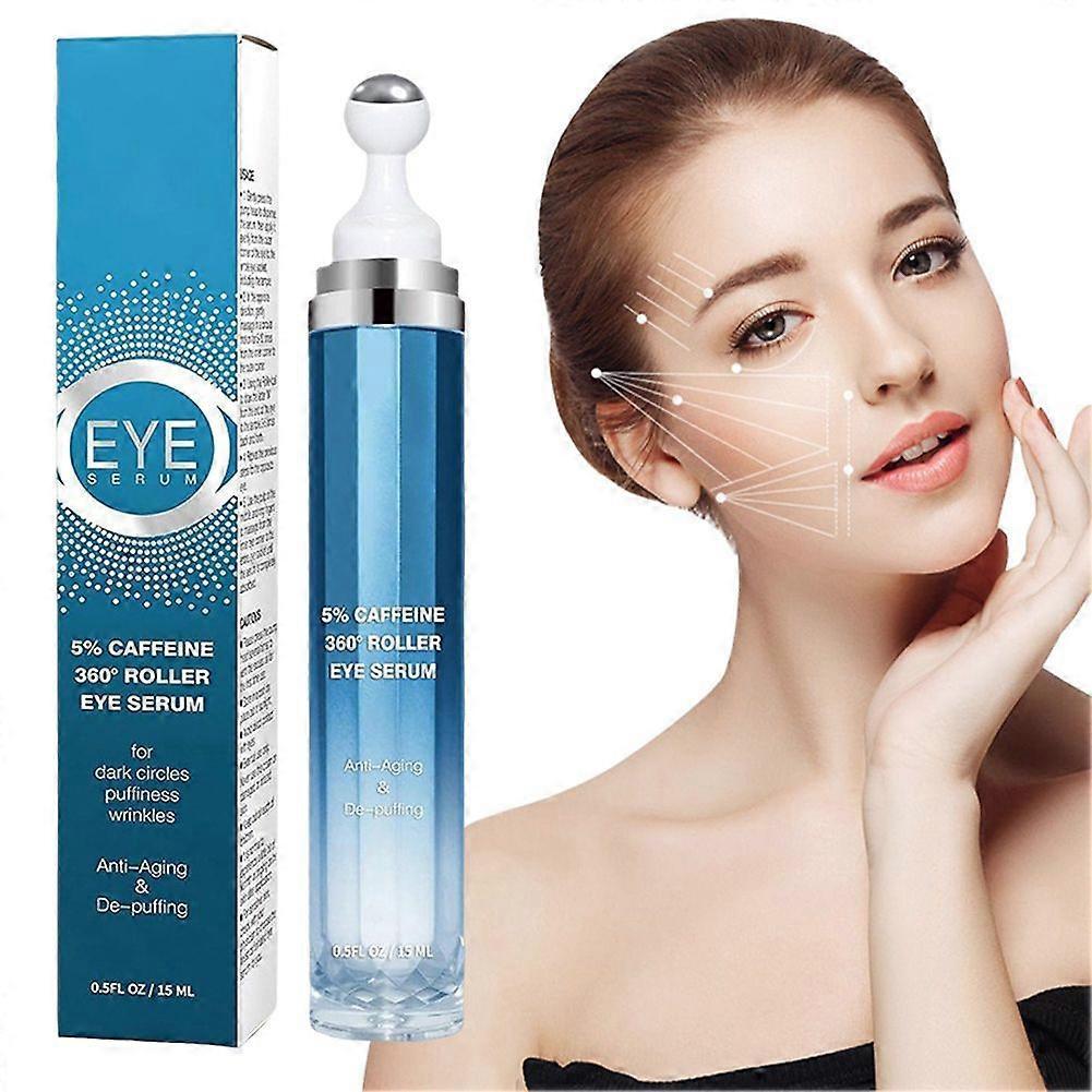 5% kofeinové oční sérum v roll-onu Redukuje tmavé kruhy otoky Anti-aging oční krém pro všechny typy pleti Rozjasňující zpevňující