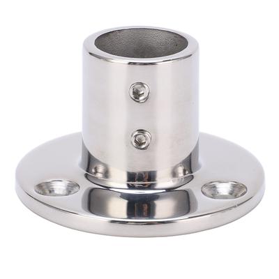 Boat Handrail Round Base Fitting 316 Stainless Steel Marine Hardware for 25mm1in Tube90 Degrees