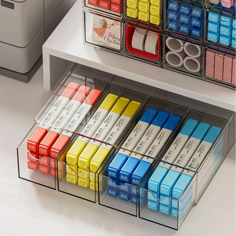 Przezroczyste Organizery Pudełka do Przechowywania Kolczyków Kosmetyczne Uchwyt do Przechowywania Biżuterii Wielofunkcyjne Pudełko do Przechowywania z Szufladą Organizujące Szafki