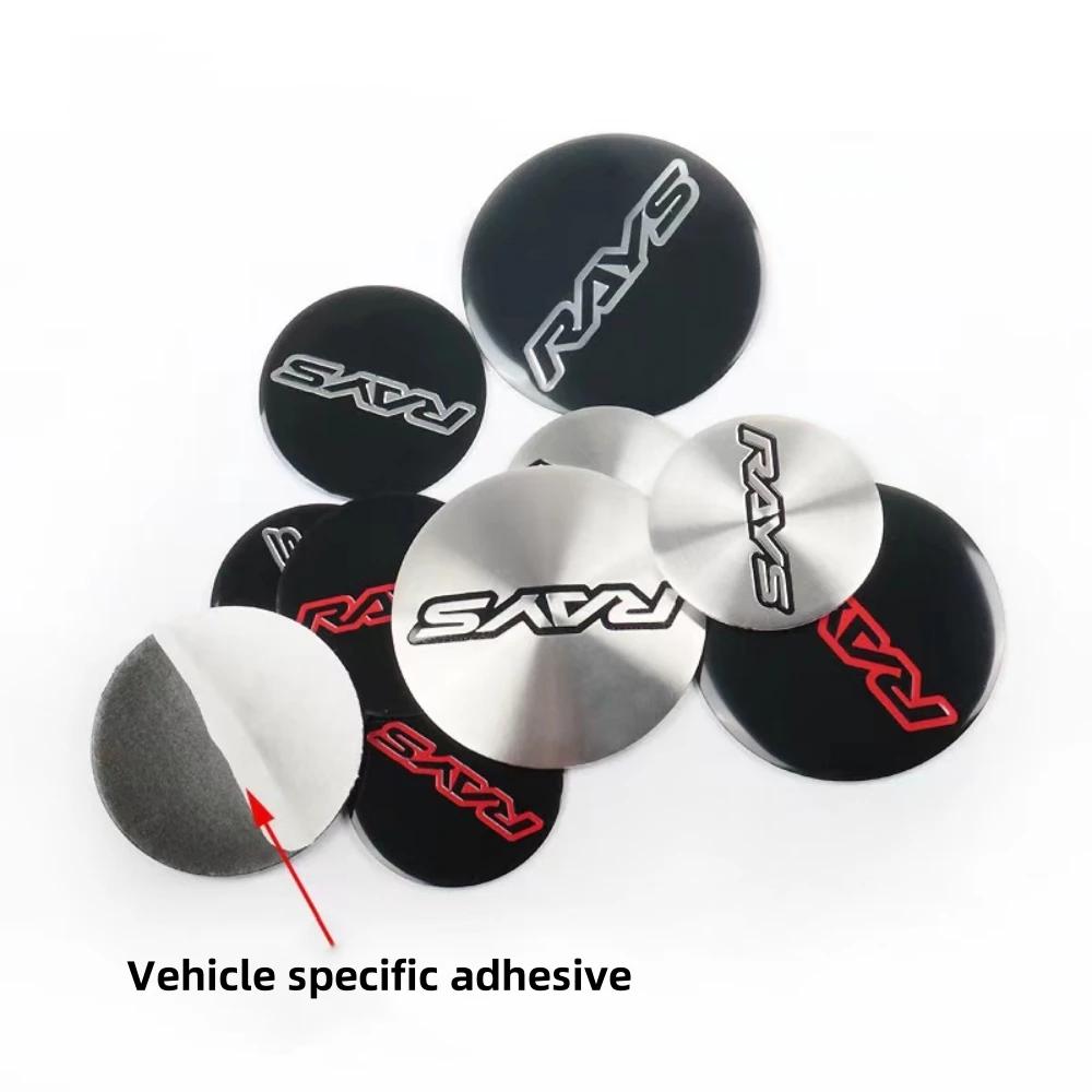 4pcs/Set 45mm 50mm 56mm 65mm RAYS Emblem Logo Stickers Car Wheel Center HubCaps Sticker Car Badge Styling Decoration Accessories