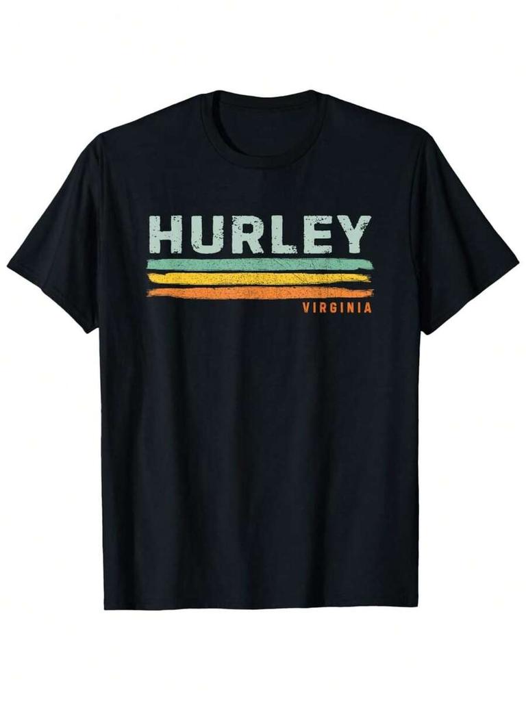 Unisex sommart-shirt med kort ärm och engelska bokstäver och grafiskt tryck