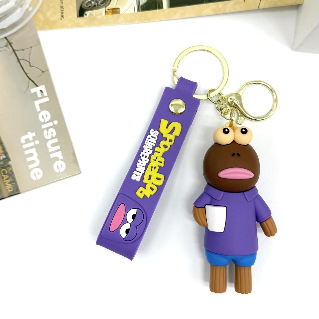 New Creative Cartoon Dumb Biqibao Keychain Bag Car Keychain Accessories Gift Wholesale  DIY Kawaii Cute Personalized Gifts Y2k