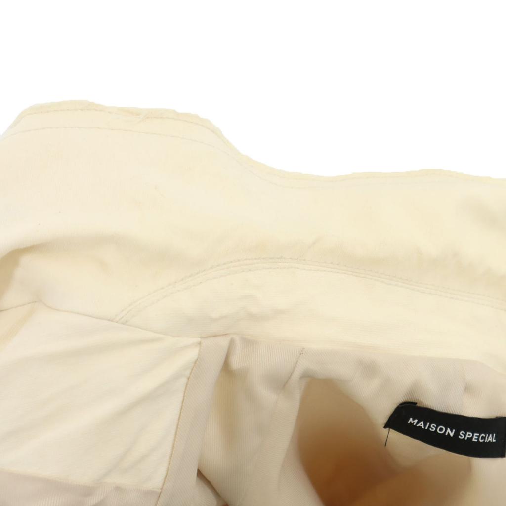 MAISON SPECIAL Cutoff-Mantel mit Glockenärmeln GRANDE Größe Elfenbein Damen Gebraucht