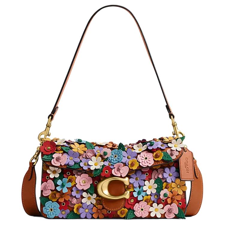 

Coach Tabby 26 Floral Appliqué Design Detachable Shoulder Strap Leather Crossbody Bag Medium Women bags Multicolor CDZ35-B4TT4 Basic Set (Bag+Dust Bag)