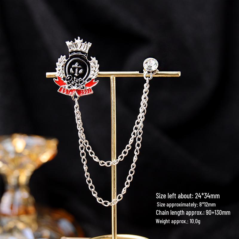 Baroque Rhinestone Pearl Corsage Necklace Brooch - Retro British Court Suit Accessory