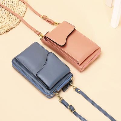 Frauen Tasche Kreative Mode Einzelnen Schulter Tasche Umhängetasche Große Kapazität frauen Lange Geldbörse Einfarbig Handy Tasche