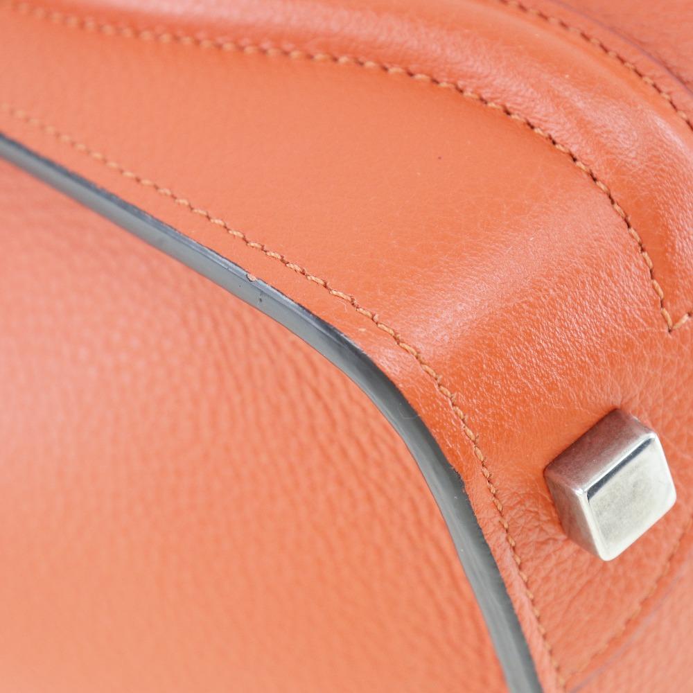 Celine Gepäck Micro-Shopper Handtasche 167793DRU.27 zinnoberrotes Leder Damen Gebraucht