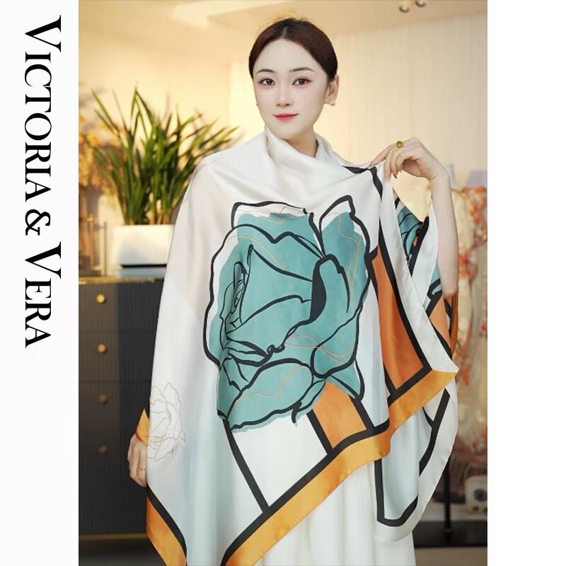 VICTORIA&VERA Mulberry Silk Printed Scarf