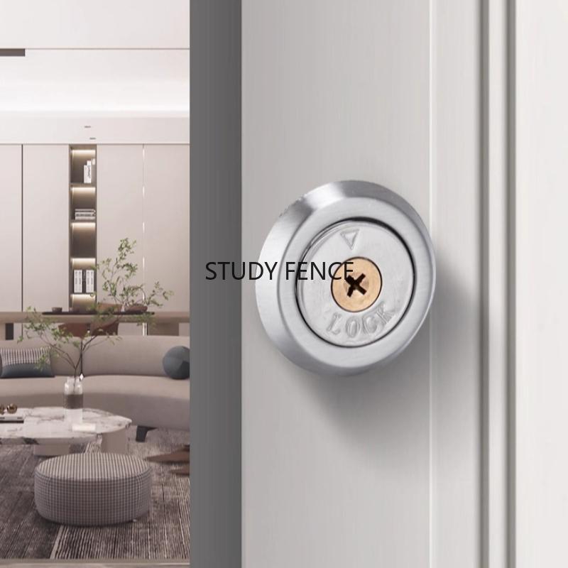 1 Set of Old Style Exterior Door Lock Set Anti-theft Door Lock Indoor Iron Door Lock with A Key Household Hardware Accessories