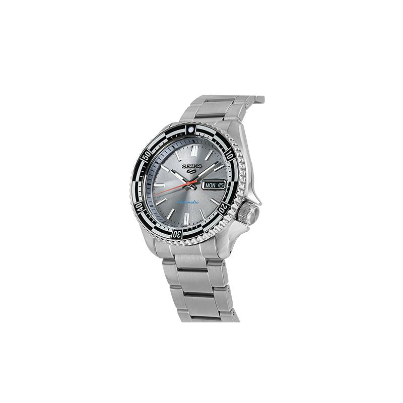 SEIKO 5 Sports Series SKX Sports Style 100 Meters Waterproof Automatic Steel Strap Men's Watch Silver Dial SRPK09