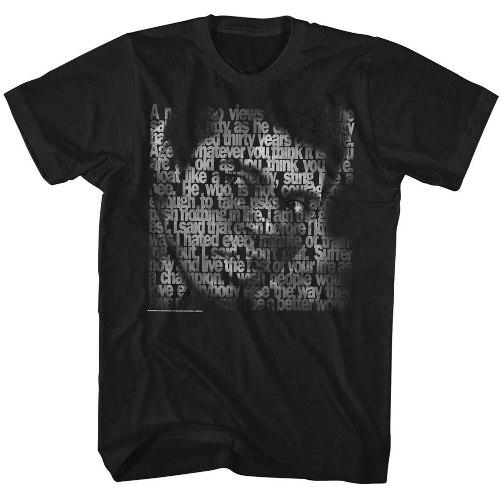 Muhammad Ali Boxing T-Shirt Mens Sizes SM5XL New Black Cotton Wisdom Words Unisex T-Shirt S